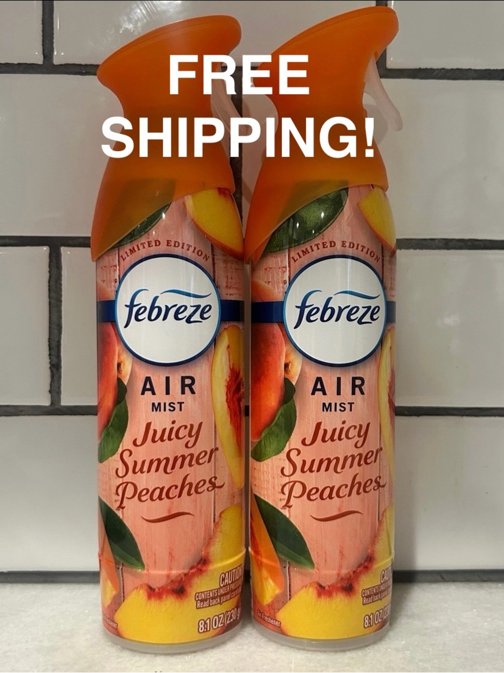 Febreze Juicy Summer Peaches Air Mist limited edition x2